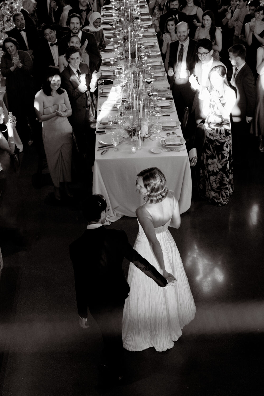 Bride and groom share their first dance at Kingdom of the Hawk wedding reception.