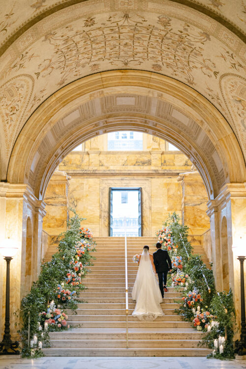 Boston Public Library Wedding couple